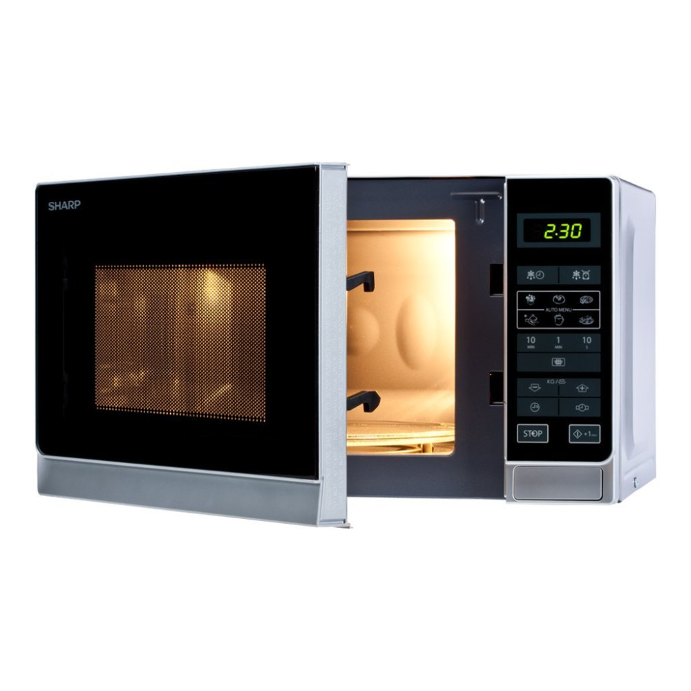 Produktbild för Sharp R-242(IN)W - mikrovågsugn - fristående - silver