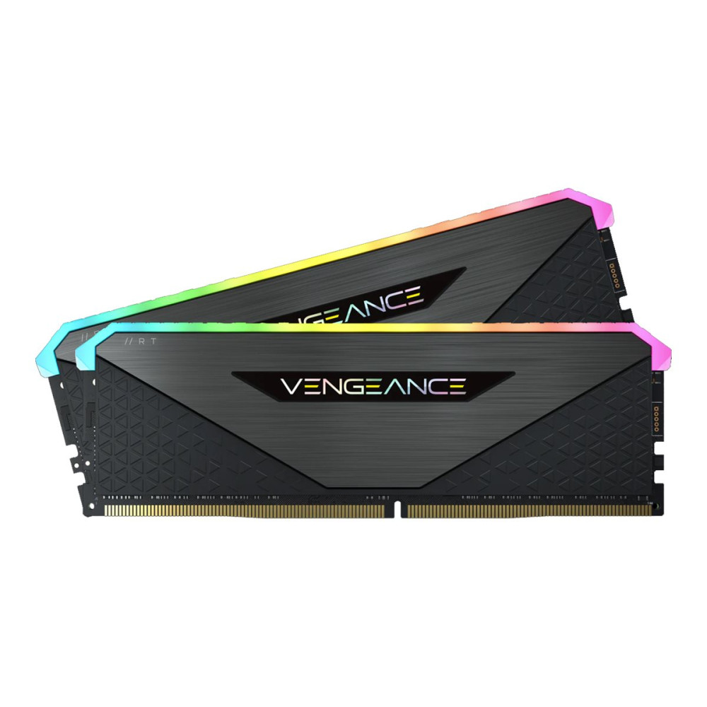 Produktbild för CORSAIR Vengeance RGB RT - DDR4 - sats - 32 GB: 2 x 16 GB - DIMM 288-pin / PC4-25600 - ej buffrad