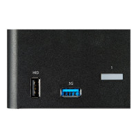 Produktbild för StarTech.com 2-ports DisplayPort KVM-switch för tre skärmar - 4K 60 Hz UHD HDR - Desktop DP 1.2 KVM med 2 portar USB 3.0-hubb (5 Gbit/s) och 4x USB 2.0 HID-portar, ljud - Snabbtangenter för omkoppling - TAA - omkopplare för tangentbord/video/mus/ljud - 2 