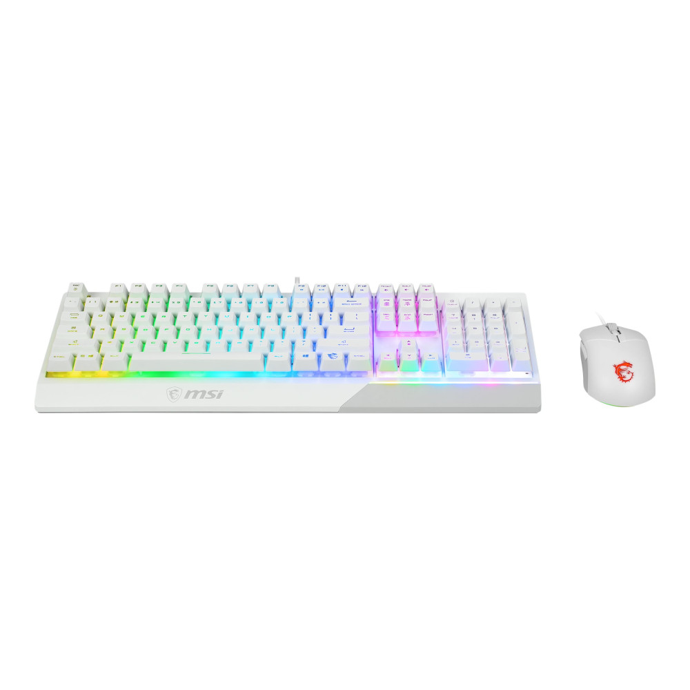 Produktbild för MSI Vigor GK30 combo - sats med tangentbord och mus - tysk - vit Inmatningsenhet