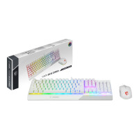 Produktbild för MSI Vigor GK30 combo - sats med tangentbord och mus - tysk - vit Inmatningsenhet