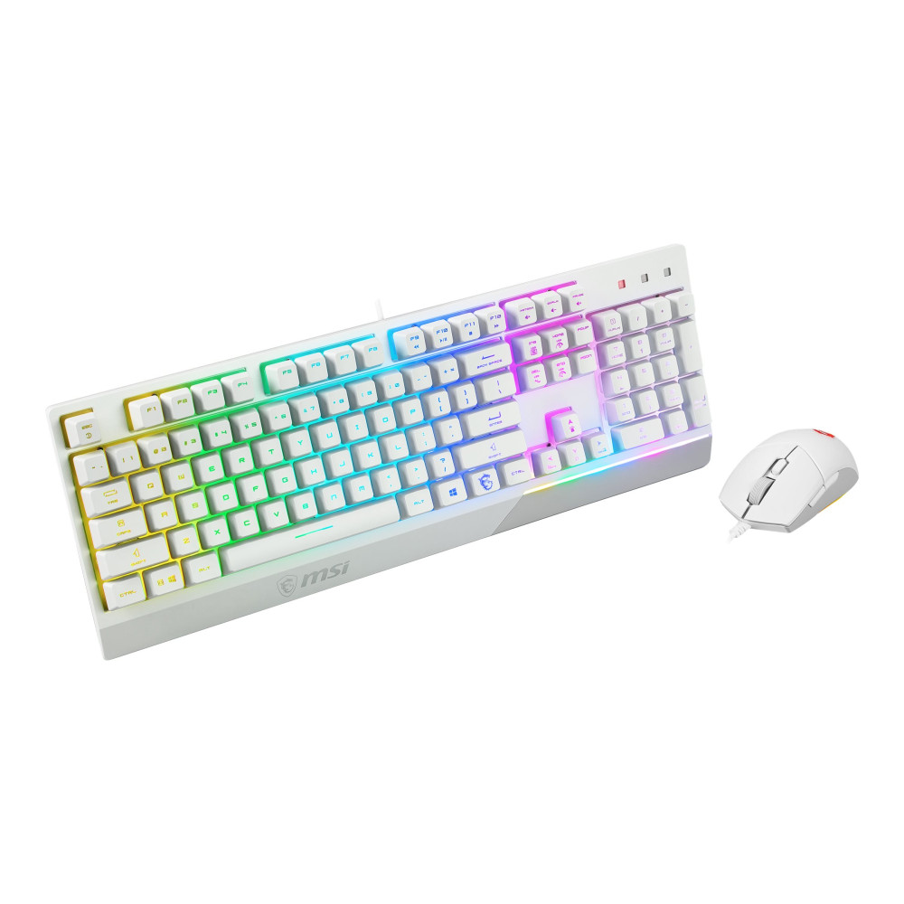 Produktbild för MSI Vigor GK30 combo - sats med tangentbord och mus - tysk - vit Inmatningsenhet