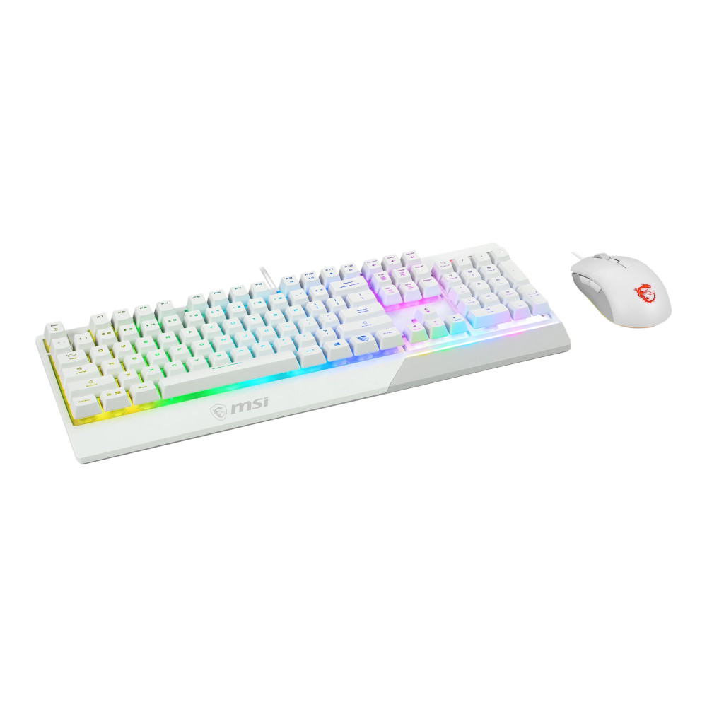 Produktbild för MSI Vigor GK30 combo - sats med tangentbord och mus - tysk - vit Inmatningsenhet