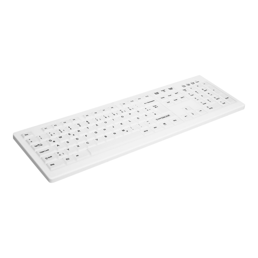 Produktbild för Contour Active Key MedicalKey ClassicClean AK-C8100 Sanitizable - tangentbord - medicinsk, hygienisk design full size - tysk - vit Inmatningsenhet