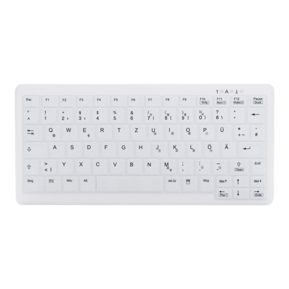 Produktbild för Contour Active Key MedicalKey ClassicClean AK-C4110 - tangentbord - medicinsk, hygienisk design mini - QWERTZ - tysk - vit Inmatningsenhet