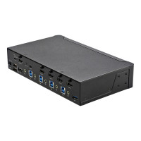 Produktbild för StarTech.com 4-ports HDMI KVM-switch - En skärm 4K 60 Hz Ultra HD HDR - Desktop HDMI 2.0 KVM-switch med 2 portar USB 3.0-hubb (5 Gbit/s) och 4x USB 2.0 HID, ljud - Snabbtangenter för omkoppling - TAA - omkopplare för tangentbord/video/mus/ljud - 4 portar 