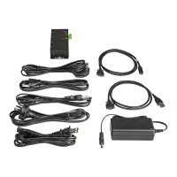 Produktbild för StarTech.com 4-port USB C-hubb 10 Gbps - Industriell USB-C-hubb i metall - 2x USB-C &amp;amp; 2x USB-A - ESD-överspänningsskydd - USB-C eller USB-A-värd - Självdriven monterbar USB 3.1 Gen 2 Type-C-hubb - hubb - 4 portar