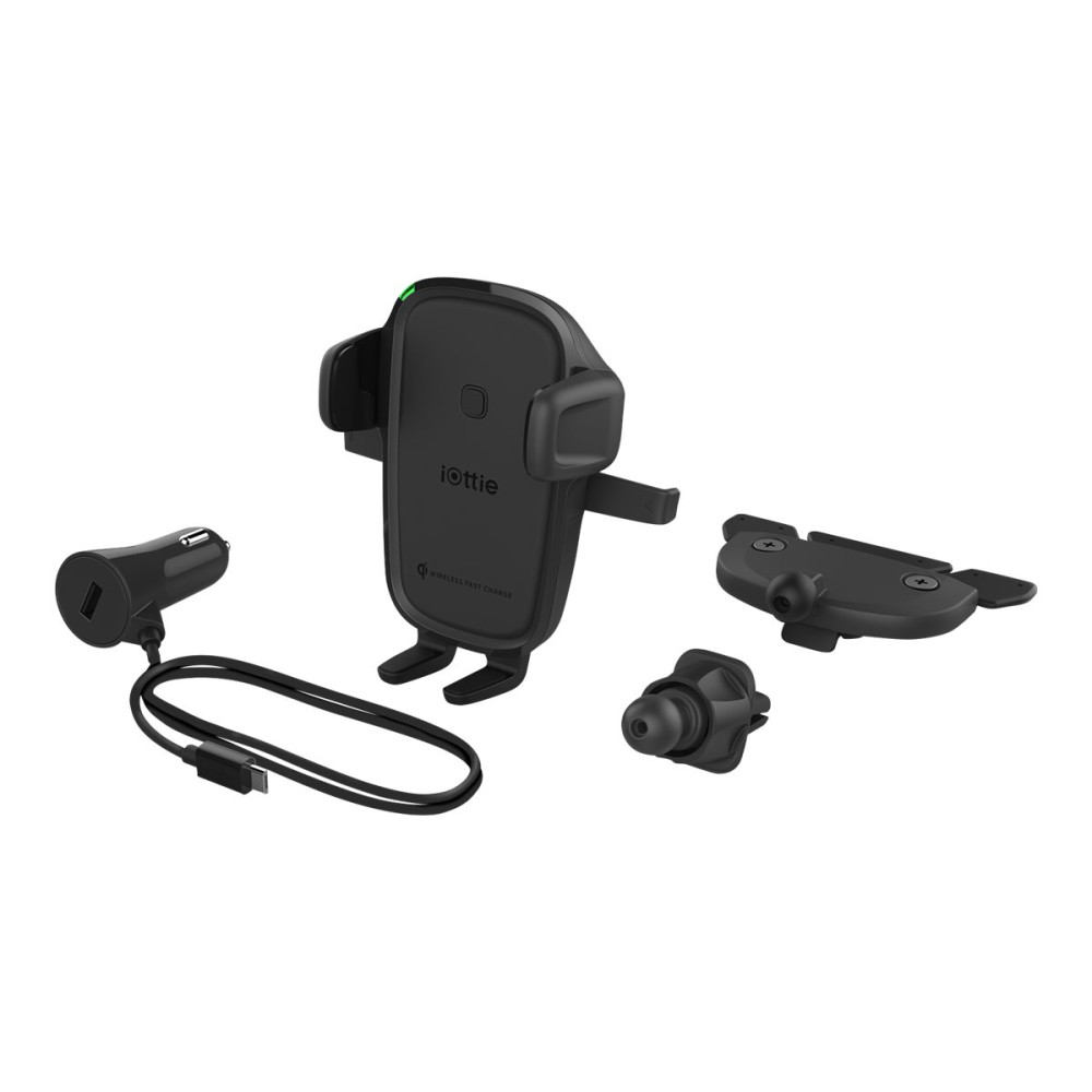 Produktbild för iOttie Easy One Touch 2 trådlös laddningshållare för bil + bilströmsadapter - 10 Watt