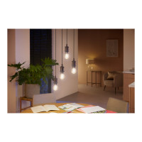 Produktbild för Philips Hue White ambiance - LED-glödlampa med filament - form: A60 - klar finish - E27 - 7 W - varmt till kallt vitt ljus - 2200-4500 K