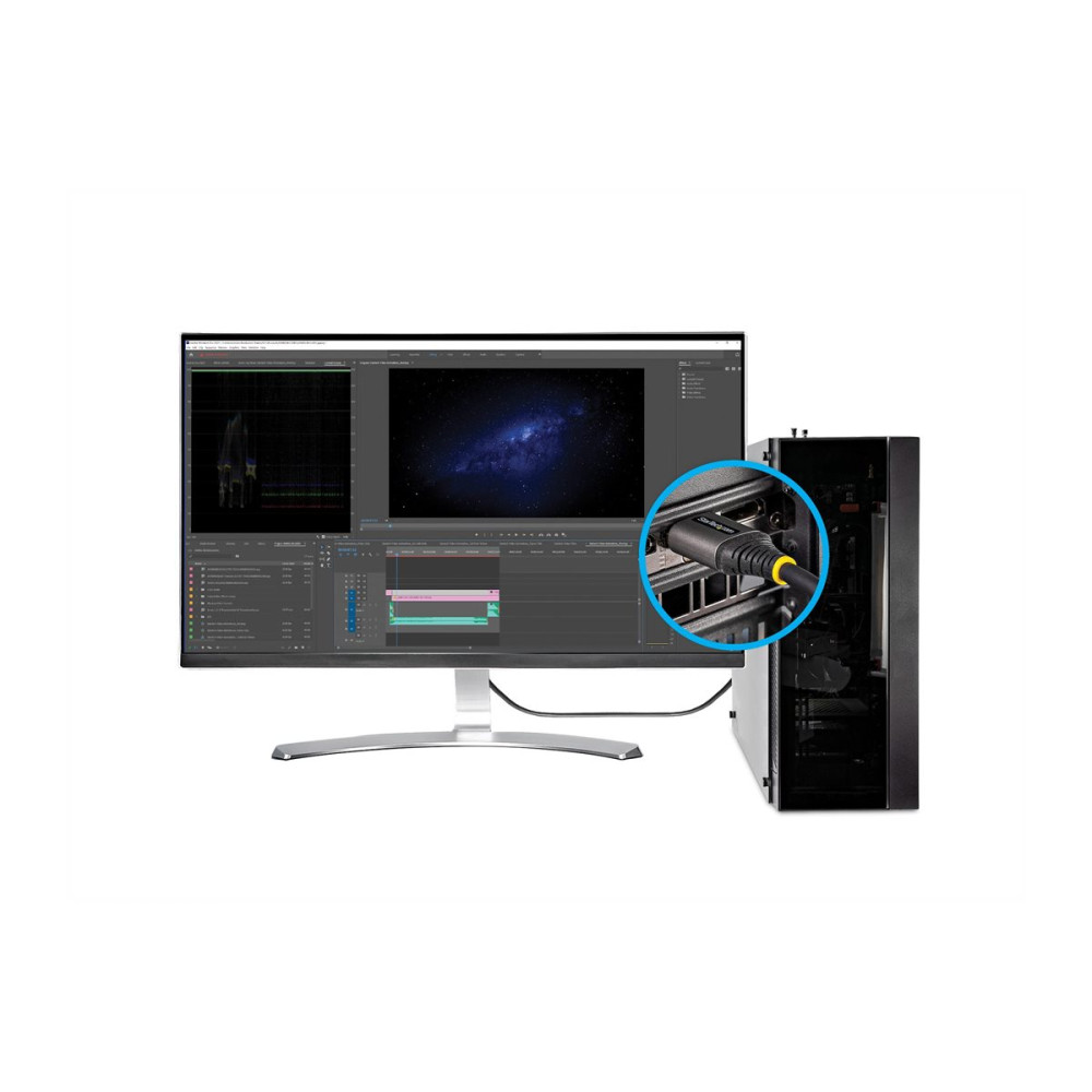 Produktbild för Startech 1 m Premium certifierad HDMI 2.0-kabel - Hög hastighets UHD 4K 60 Hz HDMI-kabel med Ethernet - HDR10, ARC - UHD HDMI Video-sladd - För UHD-skärmar, TV-apparater, monitorer - M/M - HDMI-kabel med Ethernet - 1 m