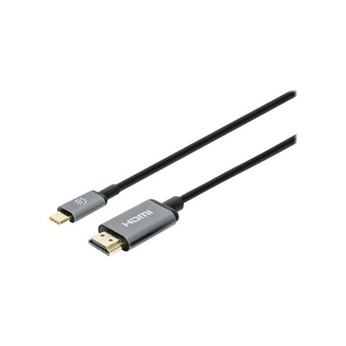 Manhattan Manhattan USB-C to HDMI Cable, 4K@60Hz, 1m, Black, Male to Male, Three Year Warranty, Polybag - adapterkabel - HDMI / USB - 1 m
