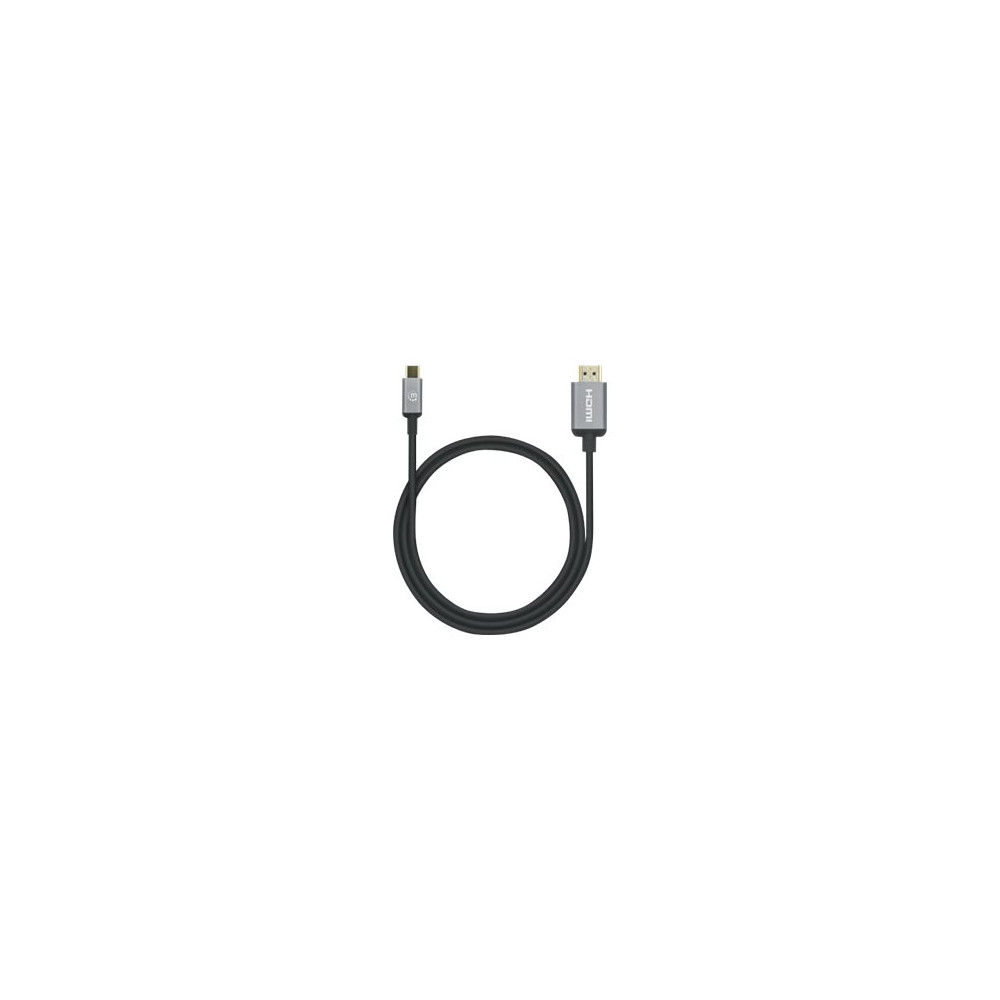 Produktbild för Manhattan USB-C to HDMI Cable, 4K@60Hz, 1m, Black, Male to Male, Three Year Warranty, Polybag - adapterkabel - HDMI / USB - 1 m