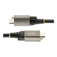 Produktbild för StarTech 1 m toppskruvlåsande USB C-kabel 10 Gbit/s - USB 3.1/3.2 Gen 2 Type-C kabel - 100W (5A) Power Delivery-laddning, DP alt-läge - Enkel skruvlåsning - USB-C-kabel ladda/synkronisera - USB typ C-kabel - USB-C till USB-C - 1 m