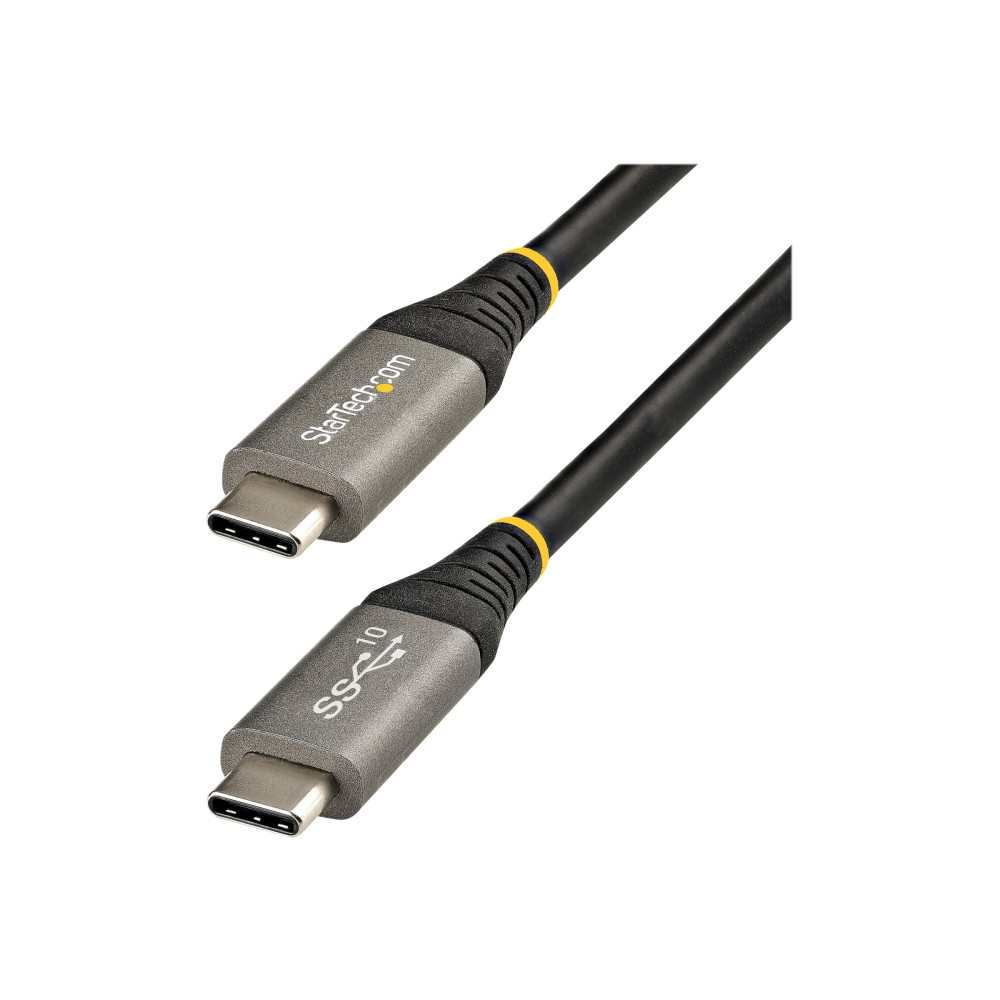 Produktbild för StarTech 50 cm USB C-kabel 10 Gbit/s - USB 3.1/3.2 Gen 2 Type-C kabel - 100W (5A) Power Delivery-laddning, DP alt-läge - USB-C-kabel för USB-C bärbar dator/telefon/enhet - Ladda/synkronisera - USB typ C-kabel - USB-C till USB-C - 50 cm
