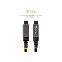Produktbild för StarTech 50 cm USB C-kabel 10 Gbit/s - USB 3.1/3.2 Gen 2 Type-C kabel - 100W (5A) Power Delivery-laddning, DP alt-läge - USB-C-kabel för USB-C bärbar dator/telefon/enhet - Ladda/synkronisera - USB typ C-kabel - USB-C till USB-C - 50 cm