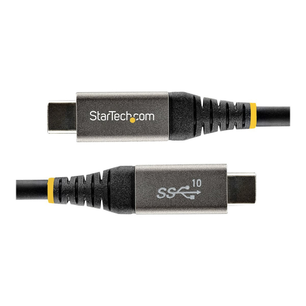 Produktbild för StarTech 50 cm USB C-kabel 10 Gbit/s - USB 3.1/3.2 Gen 2 Type-C kabel - 100W (5A) Power Delivery-laddning, DP alt-läge - USB-C-kabel för USB-C bärbar dator/telefon/enhet - Ladda/synkronisera - USB typ C-kabel - USB-C till USB-C - 50 cm