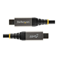 Produktbild för StarTech 50 cm USB C-kabel 10 Gbit/s - USB 3.1/3.2 Gen 2 Type-C kabel - 100W (5A) Power Delivery-laddning, DP alt-läge - USB-C-kabel för USB-C bärbar dator/telefon/enhet - Ladda/synkronisera - USB typ C-kabel - USB-C till USB-C - 50 cm
