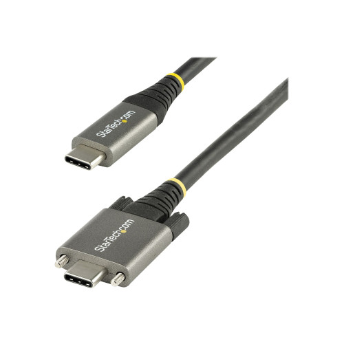 StarTech.com StarTech 1 m sidoskruvlåsande USB C-kabel 10 Gbps - USB-IF-certifierad USB-C-kabel - USB 3.1/3.2 Gen 2 Type-C kabel - 100 W (5 A) Power Delivery-laddning, DP alt-läge - Dubbel skruvlåsning - USB-C-kabel ladda/synkronisera - USB typ C-kabel - USB-C till US