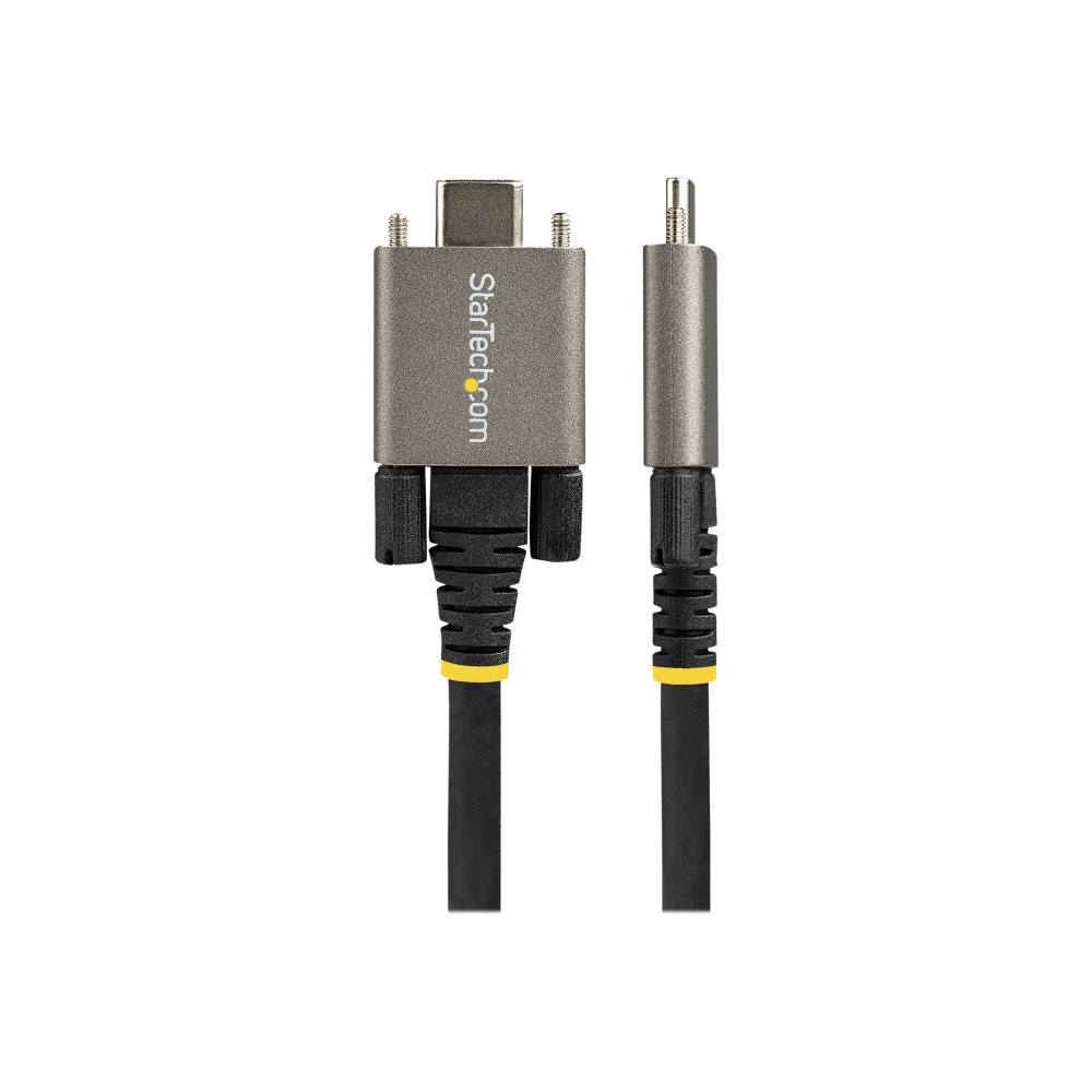 Produktbild för StarTech 1 m sidoskruvlåsande USB C-kabel 10 Gbps - USB-IF-certifierad USB-C-kabel - USB 3.1/3.2 Gen 2 Type-C kabel - 100 W (5 A) Power Delivery-laddning, DP alt-läge - Dubbel skruvlåsning - USB-C-kabel ladda/synkronisera - USB typ C-kabel - USB-C till US