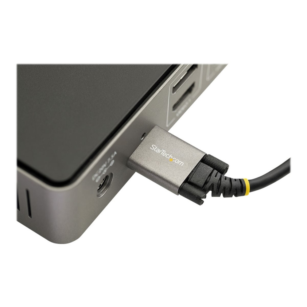 Produktbild för StarTech 1 m sidoskruvlåsande USB C-kabel 10 Gbps - USB-IF-certifierad USB-C-kabel - USB 3.1/3.2 Gen 2 Type-C kabel - 100 W (5 A) Power Delivery-laddning, DP alt-läge - Dubbel skruvlåsning - USB-C-kabel ladda/synkronisera - USB typ C-kabel - USB-C till US
