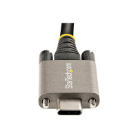 Produktbild för StarTech 1 m sidoskruvlåsande USB C-kabel 10 Gbps - USB-IF-certifierad USB-C-kabel - USB 3.1/3.2 Gen 2 Type-C kabel - 100 W (5 A) Power Delivery-laddning, DP alt-läge - Dubbel skruvlåsning - USB-C-kabel ladda/synkronisera - USB typ C-kabel - USB-C till US