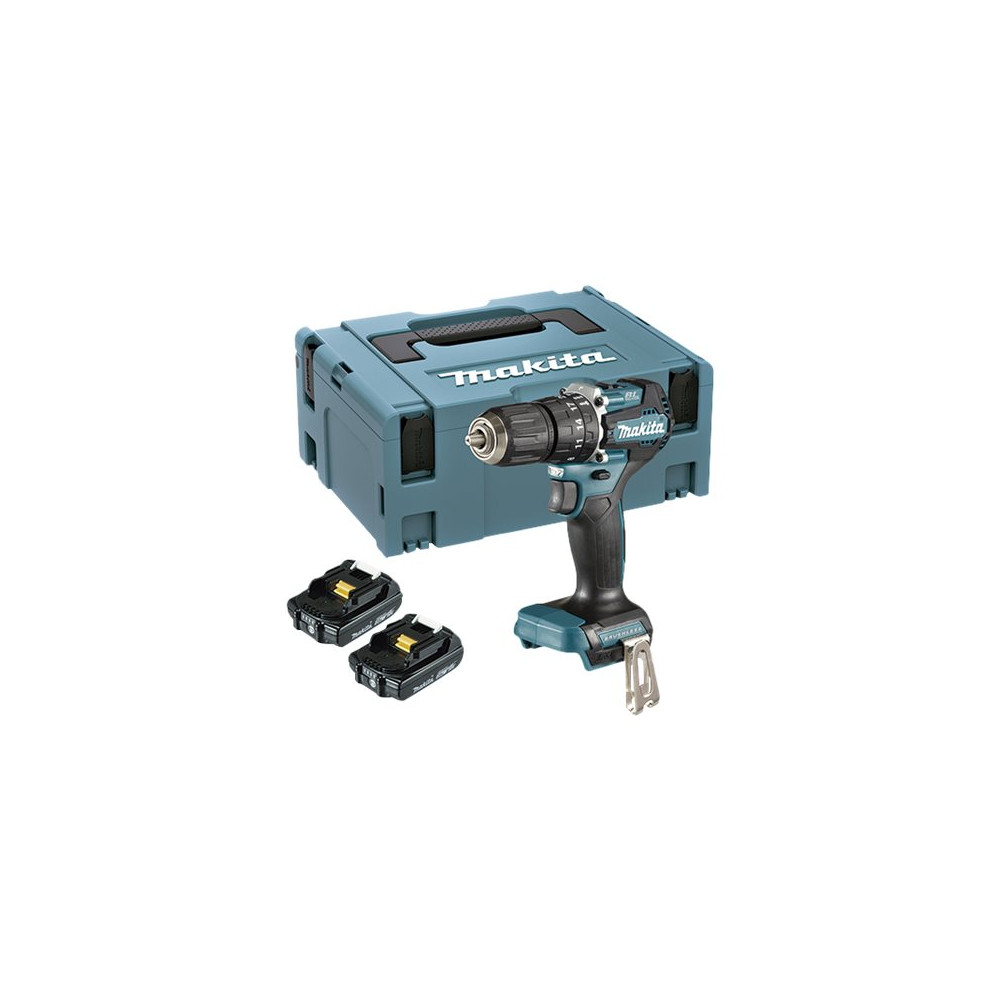 Produktbild för Makita DHP487RAJ - slagborr/skruvdragare - sladdlös - 2 hastigheter - 2 batterier
