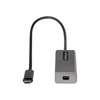 Produktbild för StarTech USB C to Mini DisplayPort Adapter, 4K 60Hz USB-C to mDP Adapter Dongle, USB Type-C to Mini DP Monitor/Display, Video Converter, Works w/ Thunderbolt 3, 12" Long Attached Cable - DP Alt Mode, mDP 1.2 (CDP2MDPEC) - videokort - USB-C till Mini Displ