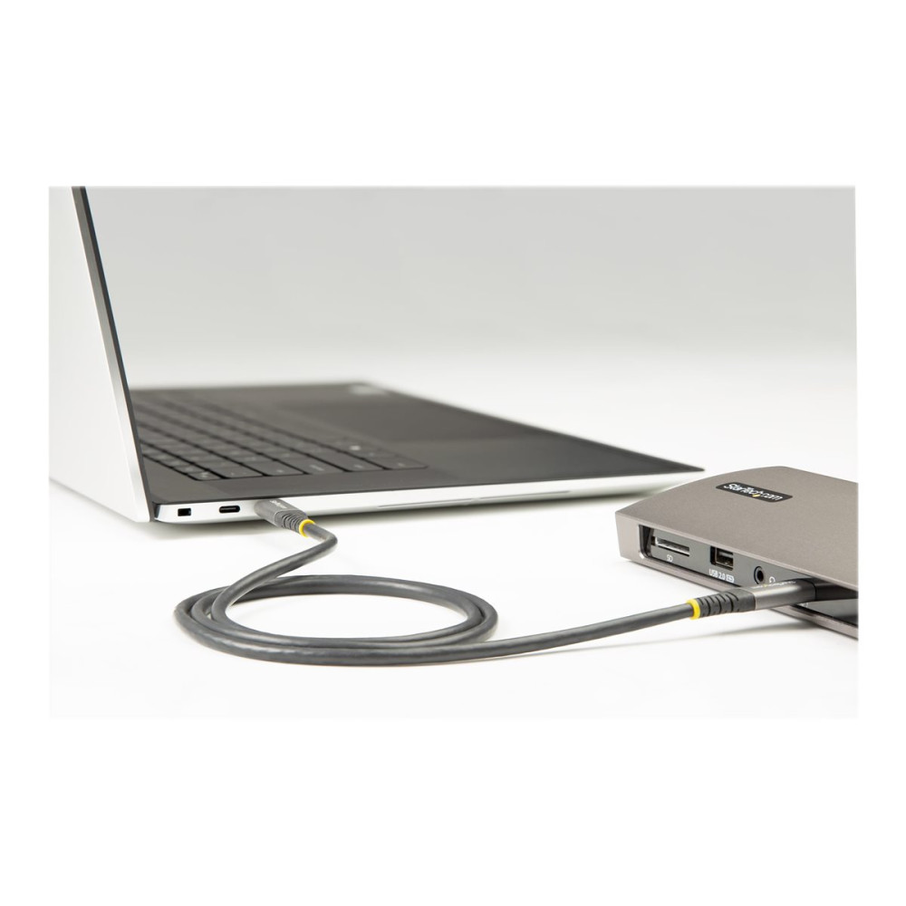 Produktbild för StarTech 2 m USB C-kabel 5 Gbit/s - USB-C-kabel av hög kvalitet - USB 3.1/3.2 Gen 1 Type-C kabel - 100 W (5A) Power Delivery-laddning, DP alt-läge - USB C till C-kabel - Laddning och synkronisering - USB typ C-kabel - USB-C till USB-C - 2 m