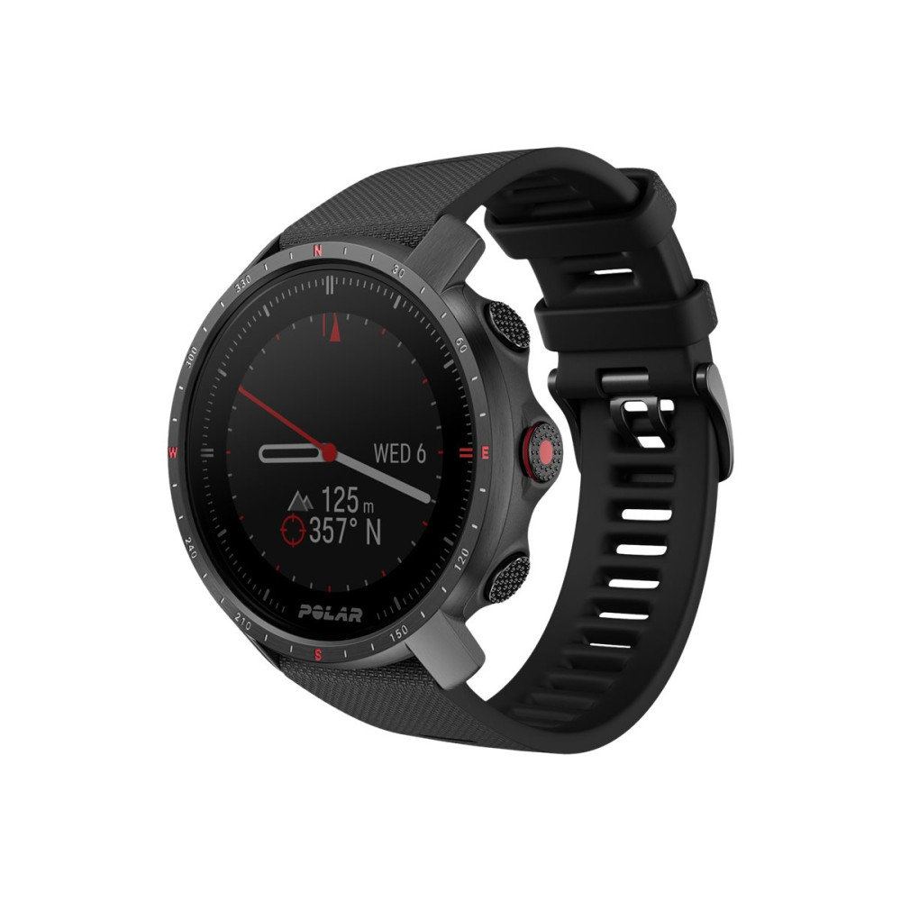 Produktbild för Polar Grit X Pro - svart DLC - sportklocka med band - svart