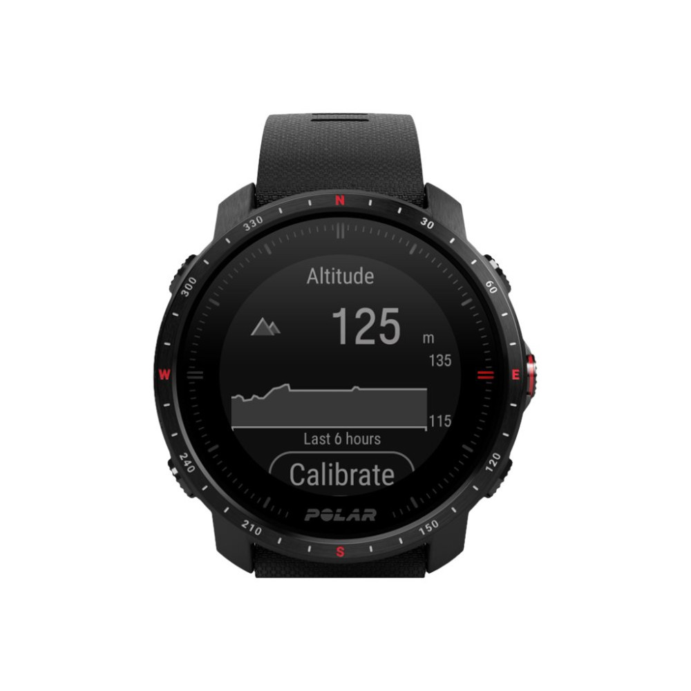 Produktbild för Polar Grit X Pro - svart DLC - sportklocka med band - svart