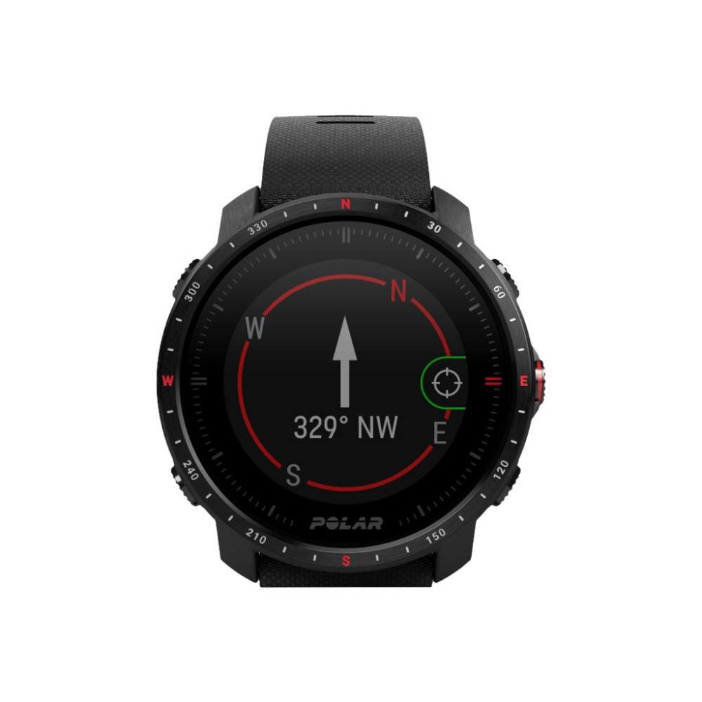Produktbild för Polar Grit X Pro - svart DLC - sportklocka med band - svart
