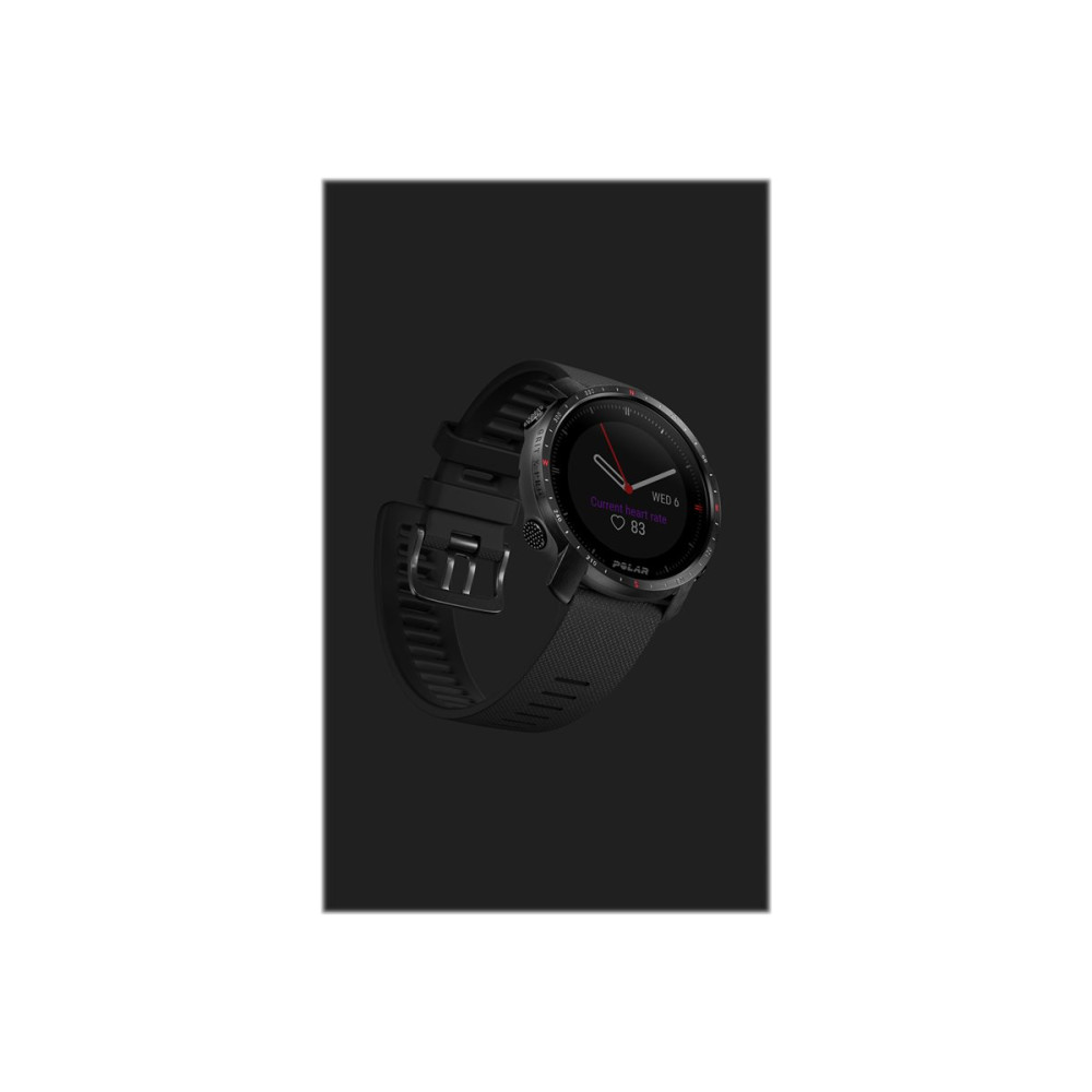 Produktbild för Polar Grit X Pro - svart DLC - sportklocka med band - svart