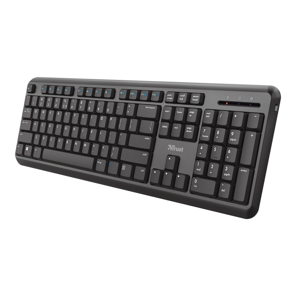 Produktbild för Trust TK-350 - tangentbord - QWERTZ - tysk - svart Inmatningsenhet