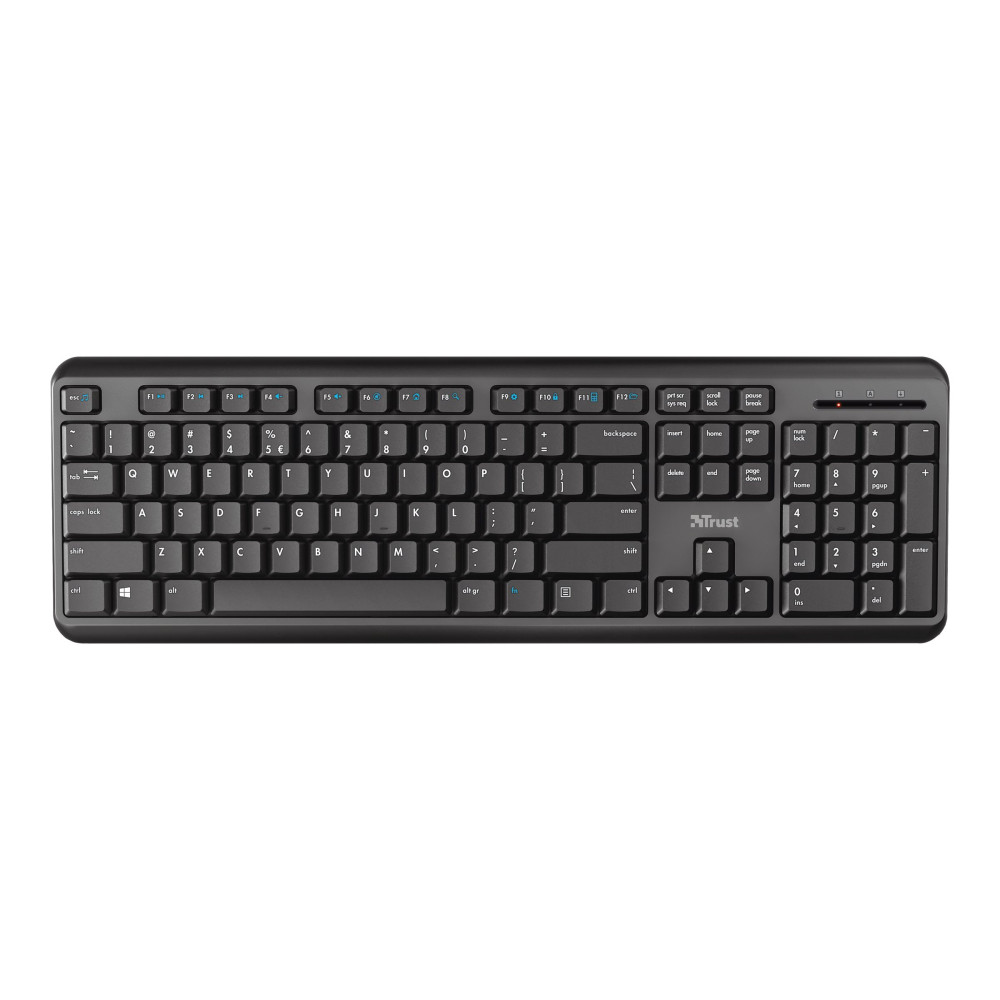 Produktbild för Trust TK-350 - tangentbord - QWERTZ - tysk - svart Inmatningsenhet