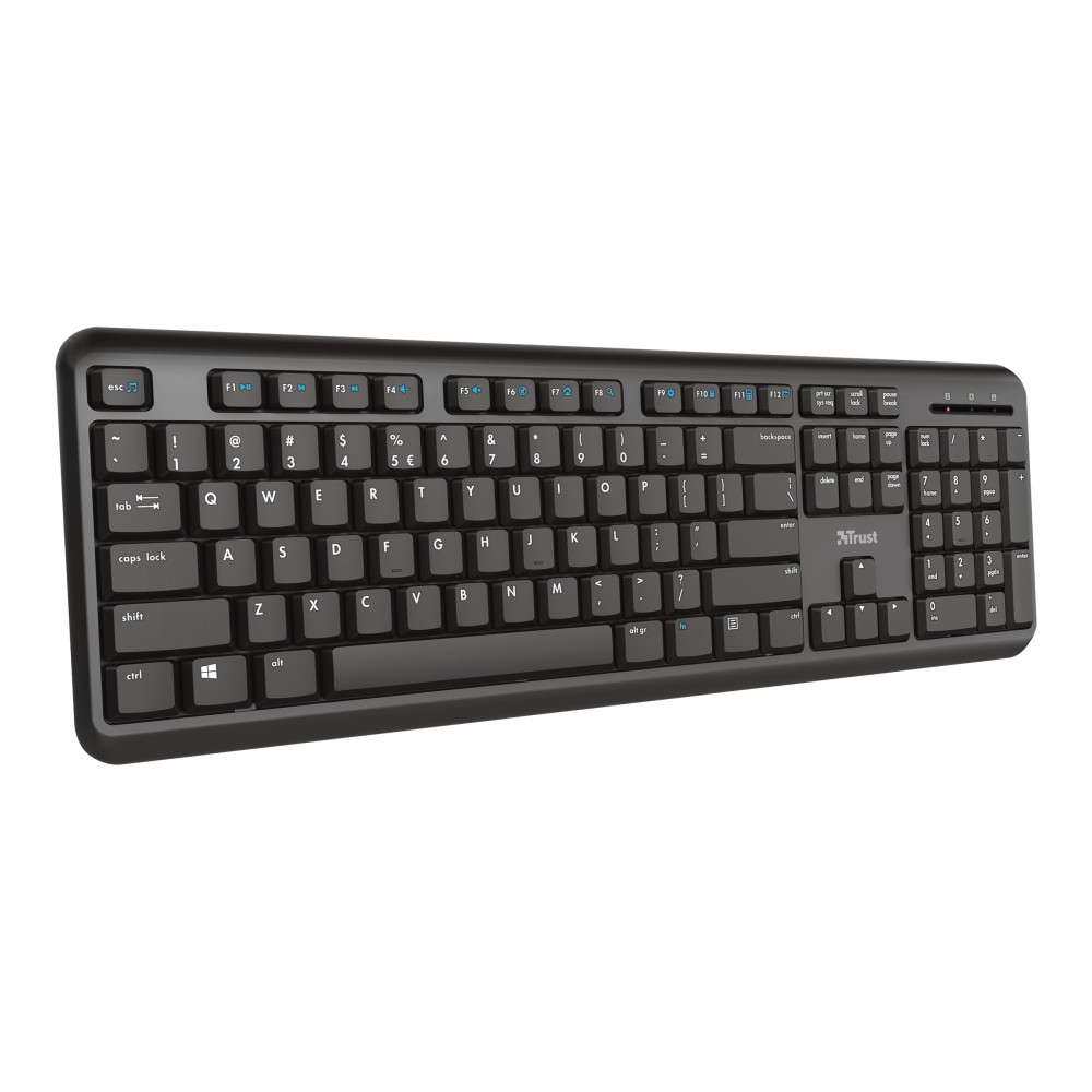 Produktbild för Trust TK-350 - tangentbord - QWERTZ - tysk - svart Inmatningsenhet