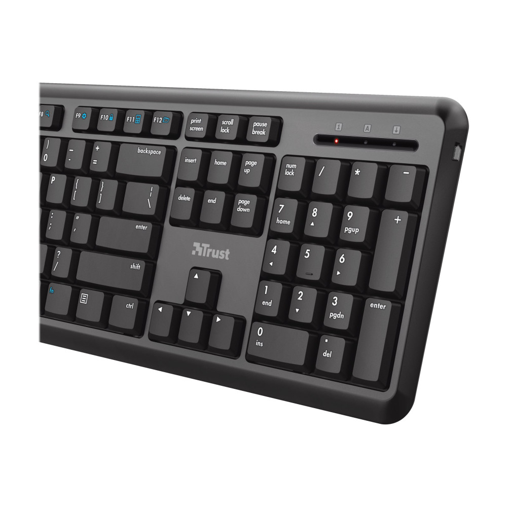 Produktbild för Trust TK-350 - tangentbord - QWERTZ - tysk - svart Inmatningsenhet