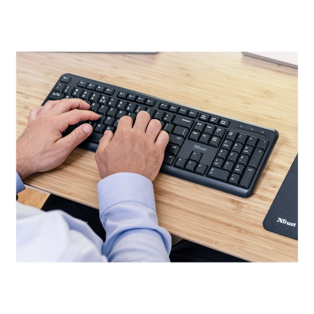 Produktbild för Trust TK-350 - tangentbord - QWERTZ - tysk - svart Inmatningsenhet