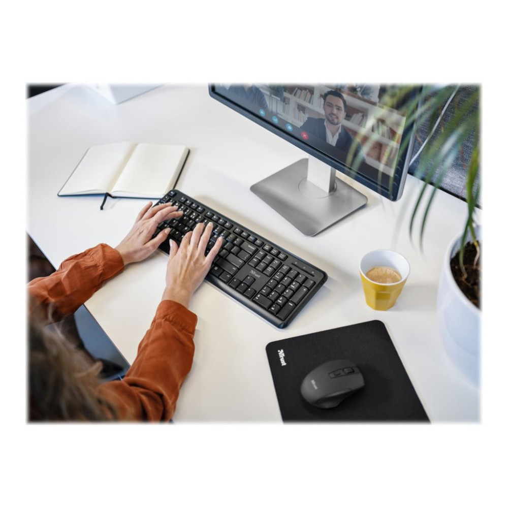 Produktbild för Trust TK-350 - tangentbord - QWERTZ - tysk - svart Inmatningsenhet
