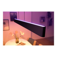 Produktbild för Philips Hue White and Color Ambiance Ensis - hängande lampa - LED x 2 - 39.5 W - totalt: 79 W - 16 miljoner färger/varmt till kallt vitt ljus - 2000-6500 K - svart
