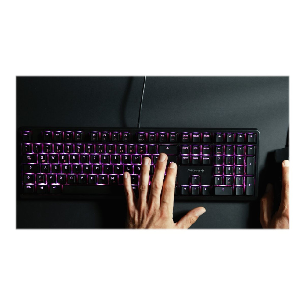 Produktbild för CHERRY G80-3000N RGB - tangentbord - tysk - svart Inmatningsenhet