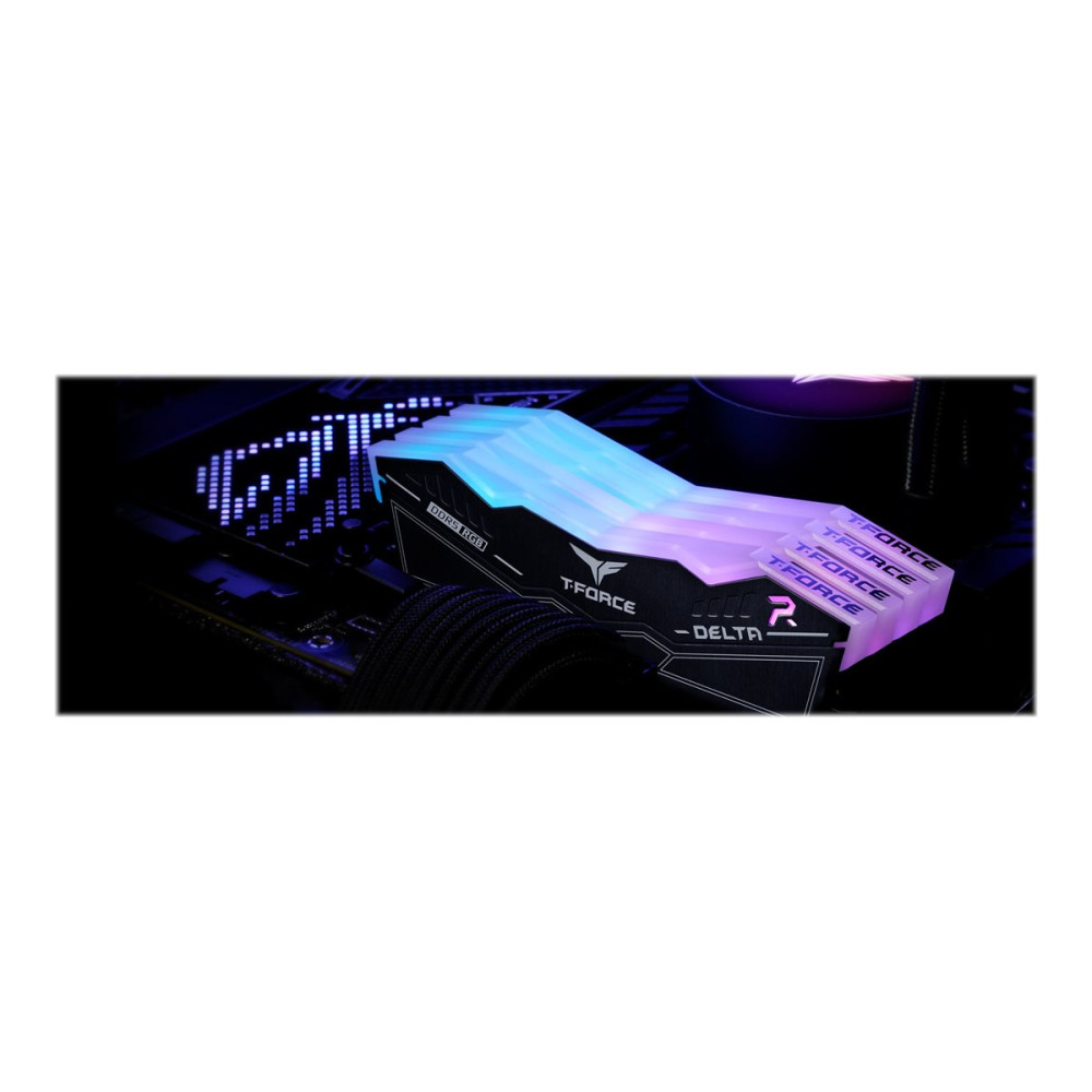 Produktbild för T-Force DELTA RGB - DDR5 - sats - 32 GB: 2 x 16 GB - DIMM 288-pin - 6400 MHz / PC5-51200 - ej buffrad