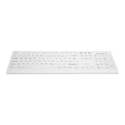 CHERRY Contour Active Key MedicalKey ClassicClean AK-C8100 - tangentbord - medicinsk, hygienisk design full size - AZERTY - fransk - vit Inmatningsenhet