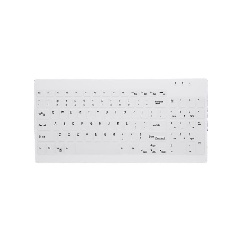 Produktbild för Contour Active Key QuickClean AK-C7012 - tangentbord - medicinsk, hygienisk design compact - tysk - vit Inmatningsenhet