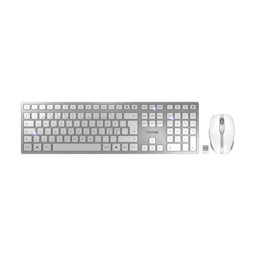 CHERRY CHERRY DW 9100 SLIM - sats med tangentbord och mus - hela norden - vit/silver Inmatningsenhet