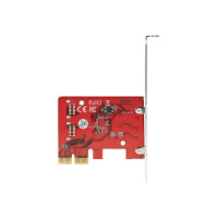 Produktbild för StarTech.com SATA PCIe-kort - PCIe SATA-expansionskort med 4 portar - 6 Gbps - Lågprofilfäste - Staplade SATA-kontakter - ASM1164 Non-Raid - PCI Express till SATA-omvandlare - kontrollerkort - SATA 6Gb/s - PCIe 3.0 x2