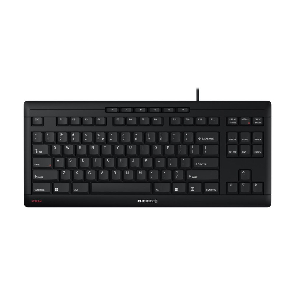 Produktbild för CHERRY STREAM KEYBOARD TKL - tangentbord - USA med eurosymbol - svart Inmatningsenhet