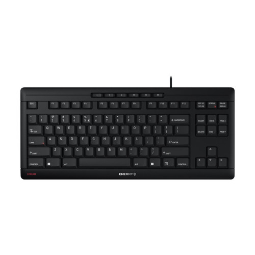 CHERRY CHERRY STREAM KEYBOARD TKL - tangentbord - USA med eurosymbol - svart Inmatningsenhet