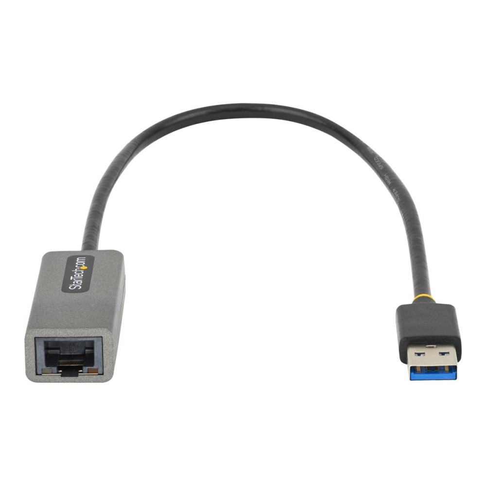 Produktbild för StarTech.com USB till Ethernet-adapter, USB 3.0 till 10/100/1000 Gigabit Ethernet LAN-omvandlare för bärbara datorer, 30 cm ansluten kabel, USB till RJ45-adapter, NIC-adapter, USB-nätverksadapter - nätverksadapter - USB 3.2 Gen 1 - Gigabit Ethernet x 1