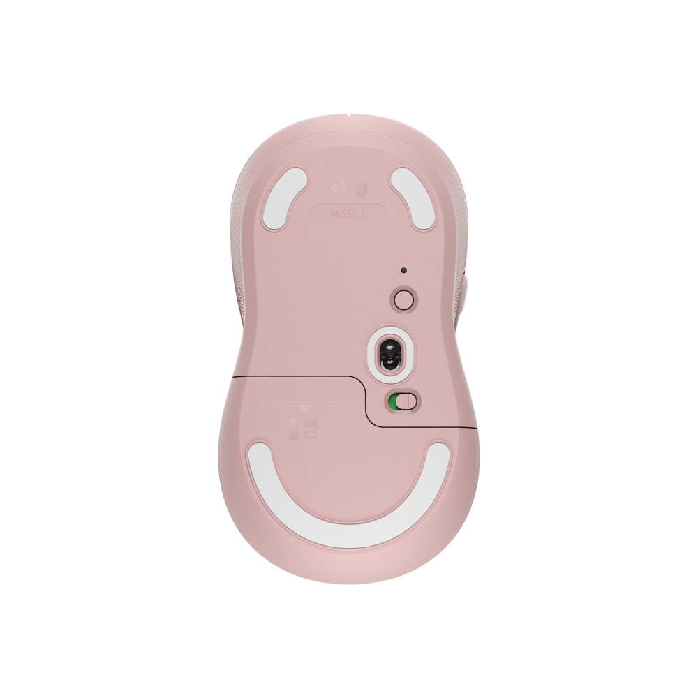 Produktbild för Logitech Signature M650 L - mus - stor storlek - 2.4 GHz, Bluetooth - rosa