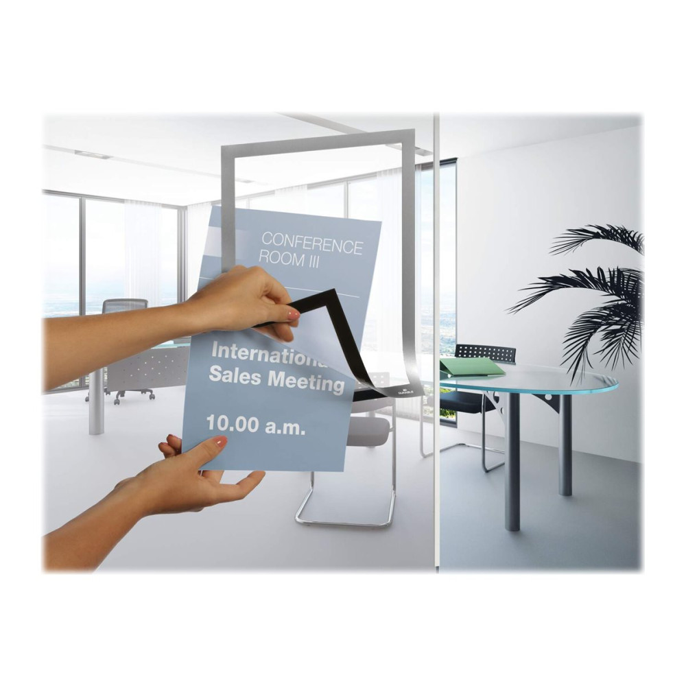Produktbild för DURABLE DURAFRAME dokumenthållare - för A4 - dubbelsidig - silver-metallic